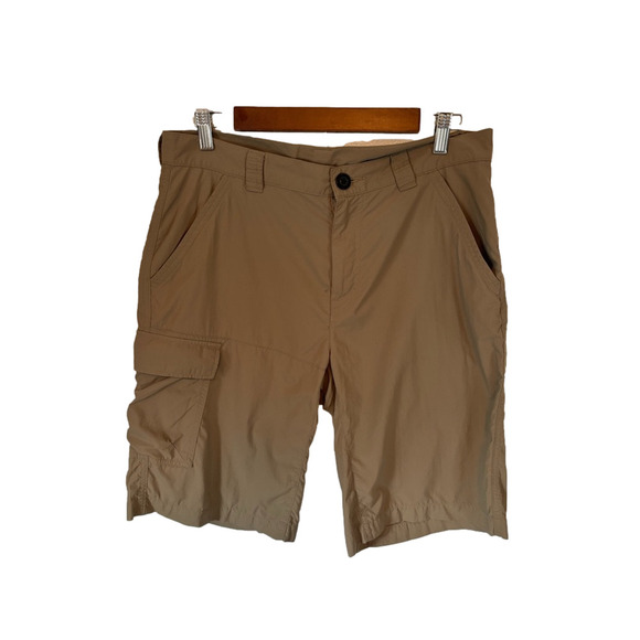 Columbia Tan Omni-Shade Sun Protection Cargo Lightweight Hiking Shorts Size 32 - Picture 1 of 8